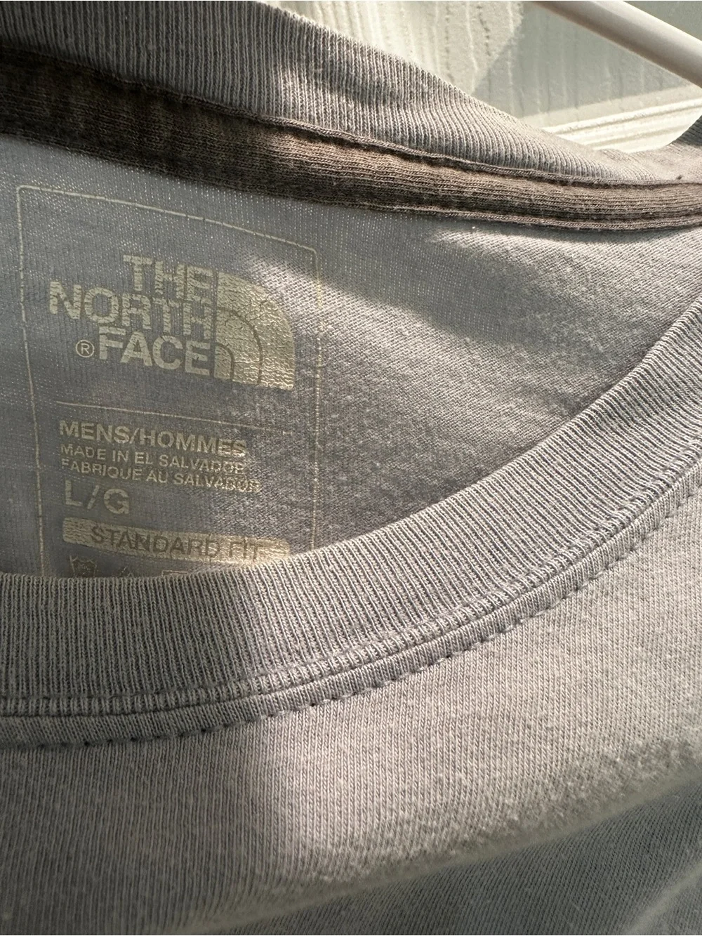 The North Face Men's Light Blue/Gray Logo Crew T‑Shirt